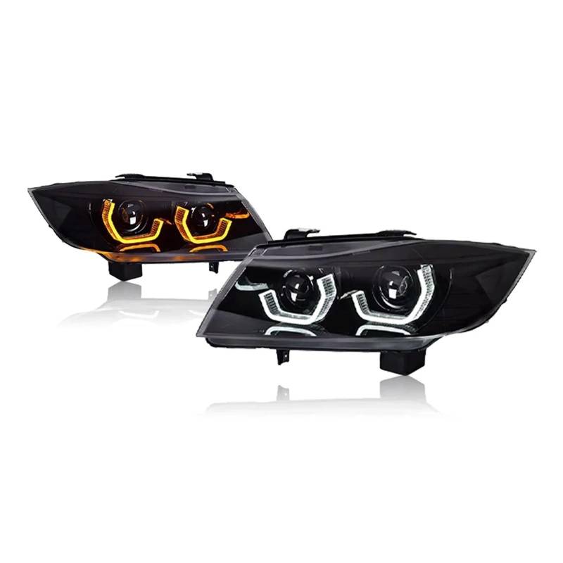 Kompatibel mit BMW. 3er E90 LED-Scheinwerferlampen (2005–2012) mit dynamischem Blinker und Tagfahrlicht(Original Halogens) von WGDBCN