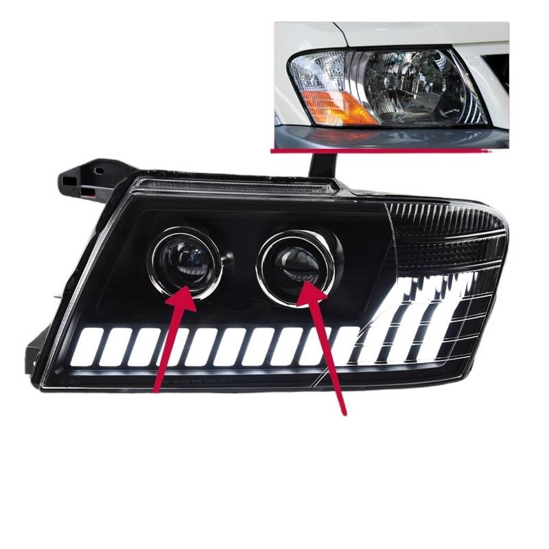 Kompatibel mit Pajero. V73 V75 LED-Scheinwerfer-Kit mit Projektorlinse – 2004–2016 V77-Lampen for verbesserte Sicht(Right) von WGDBCN