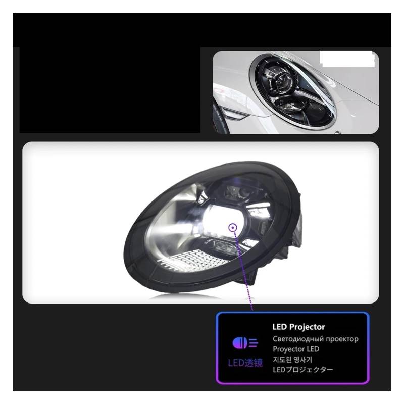 Kompatibel mit Porsche. 911 2012–2018 Voll-LED-Scheinwerfer PDLS Matrix-Laser-Scheinwerfer-Kit 991 Signallampen(Right-Hand,FOR 991.2_J) von WGDBCN
