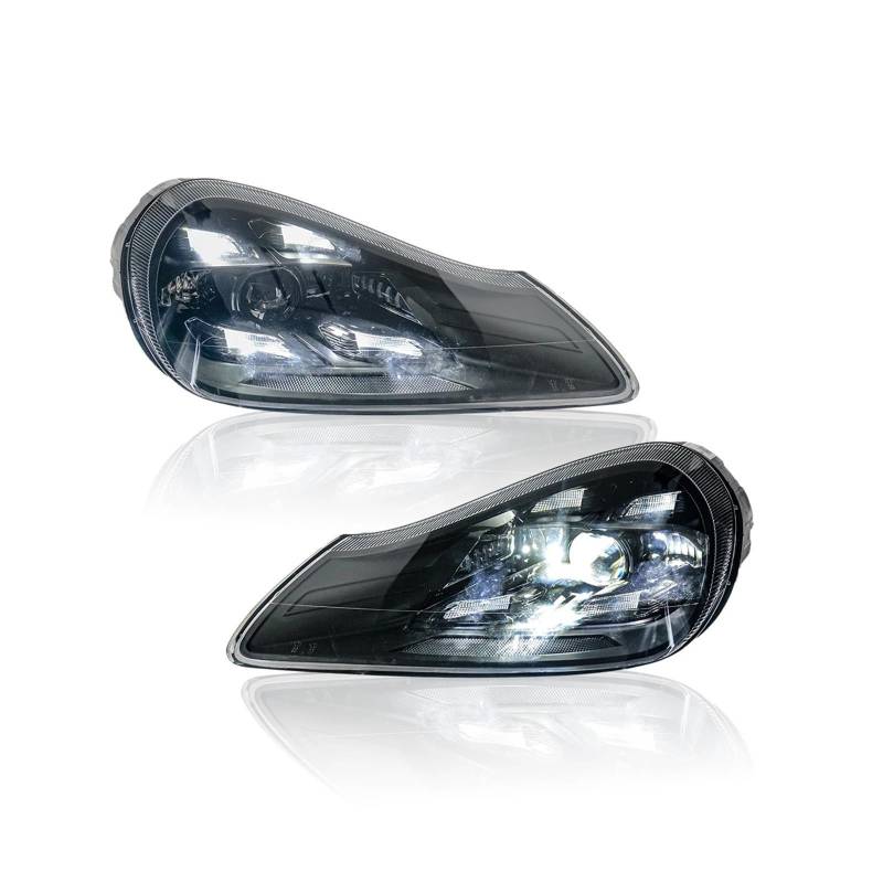 LED-Laser-Matrix-Scheinwerfer, kompatibel mit Cayenne. 957 2007-2010 | Plug & Play DRL-Autozubehör(XENON_L-HAND DRIVE) von WGDBCN