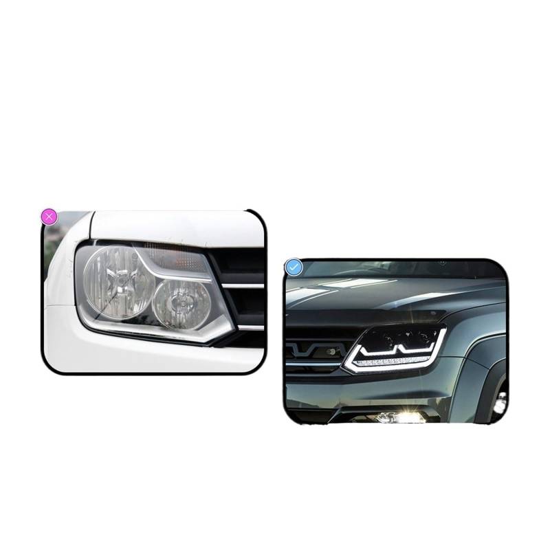 LED-Scheinwerfer (kompatibel mit VW Amarok. 2010–2020 | Projektorlinse mit DRL und Signallampenanimation | Auto-Styling-Zubehör(Left) von WGDBCN