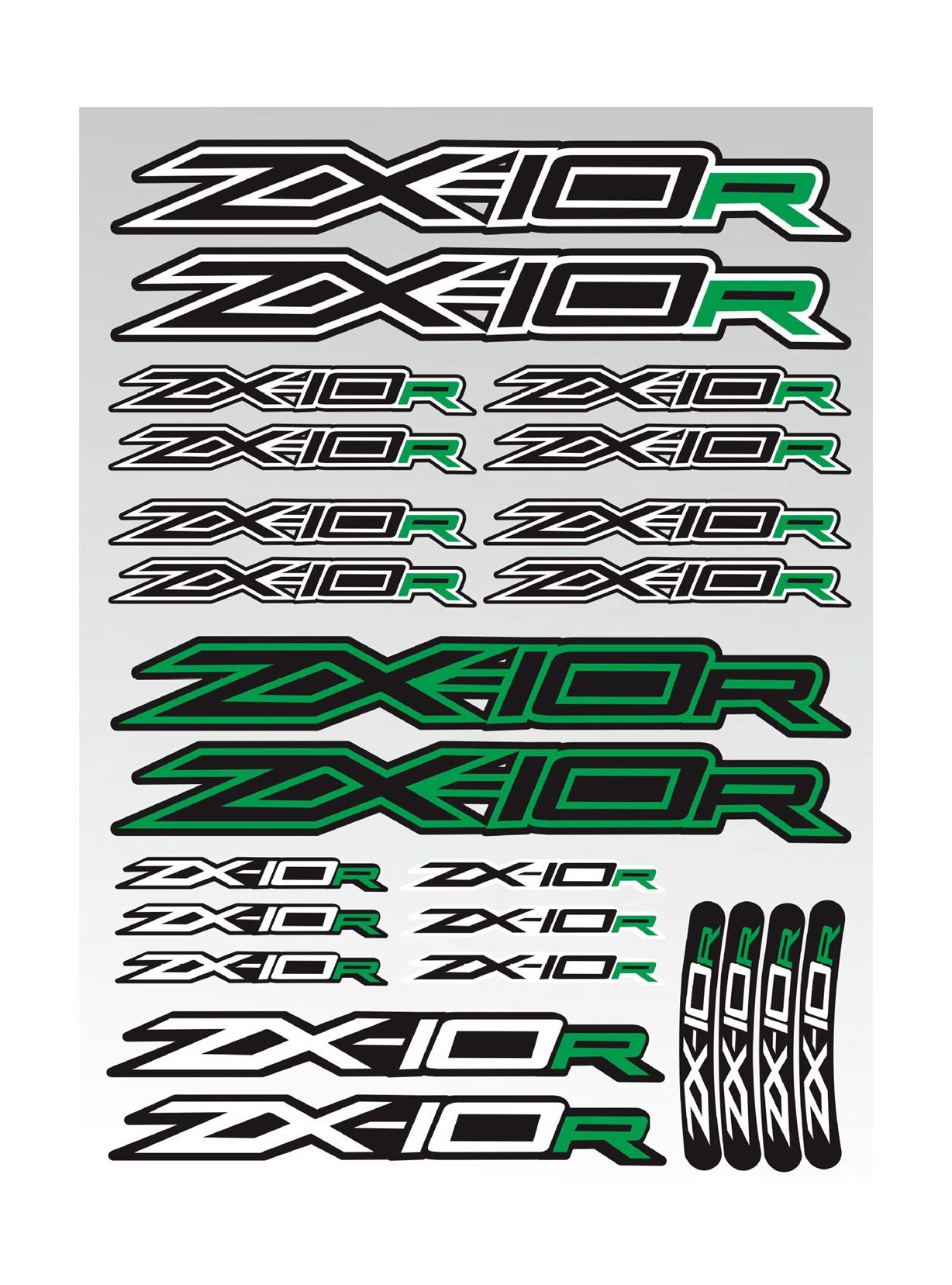 Motorrad-Rennzubehör, reflektierende Aufkleber, Karosserie, Helm, Kraftstofftank, wasserdichtes Logo-Emblem für Kawasaki ZX-10R von WHALES
