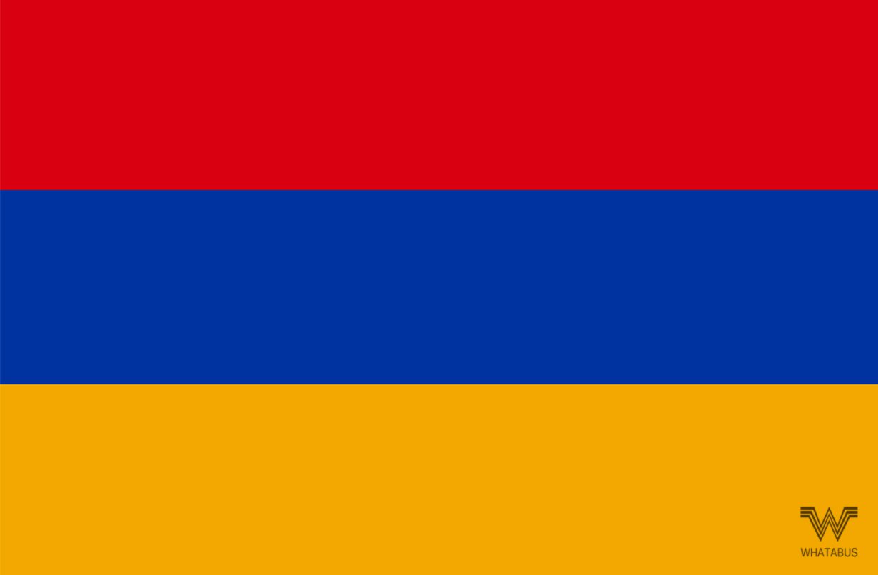 WHATABUS Armenien Flagge Aufkleber - Länderflagge als Sticker 8,5 x 5,5 cm von WHATABUS