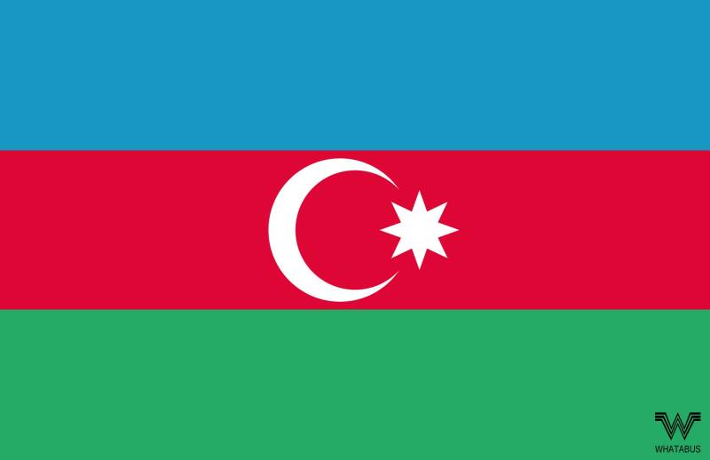 WHATABUS Aserbaidschan Flagge Aufkleber - Länderflagge als Sticker 8,5 x 5,5 cm von WHATABUS