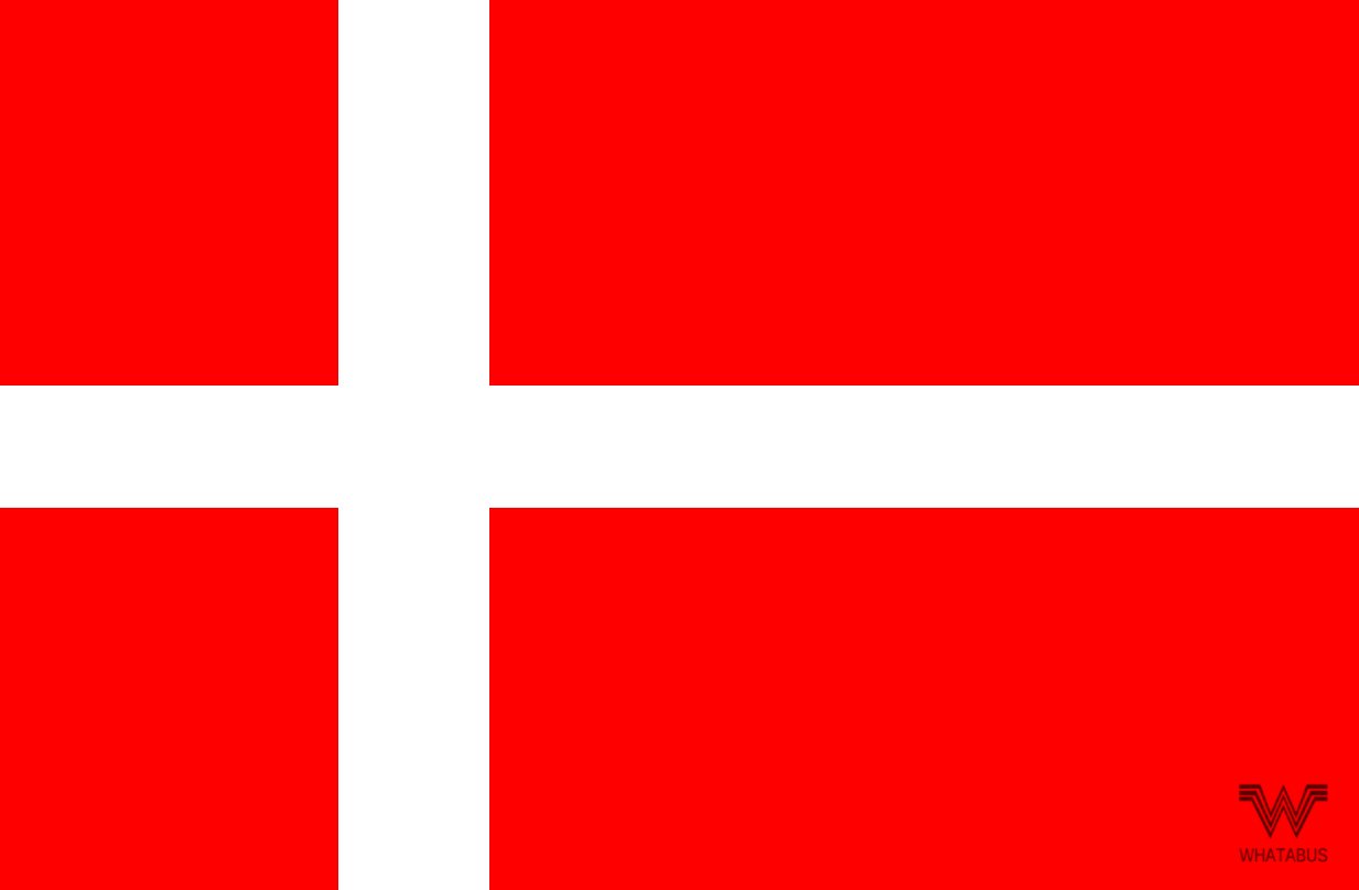 WHATABUS Dänemark Flagge Aufkleber - Länderflagge als Sticker 8,5 x 5,5 cm von WHATABUS
