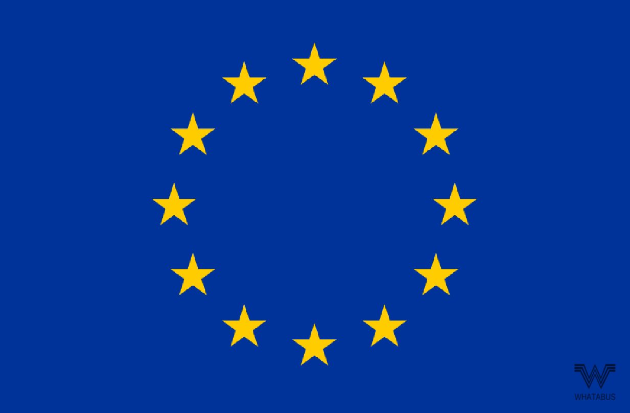 WHATABUS Europäische Union/EU Flagge Aufkleber - Länderflagge als Sticker 8,5 x 5,5 cm von WHATABUS