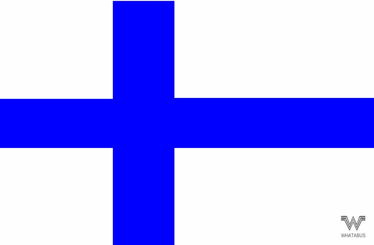 WHATABUS Finnland Flagge Aufkleber - Länderflagge als Sticker 8,5 x 5,5 cm von WHATABUS