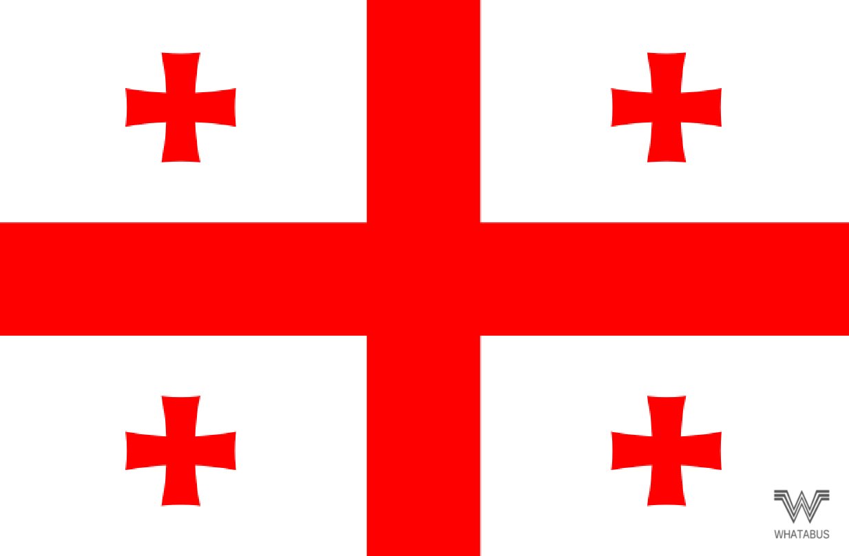 WHATABUS Georgien Flagge Aufkleber - Länderflagge als Sticker 8,5 x 5,5 cm von WHATABUS