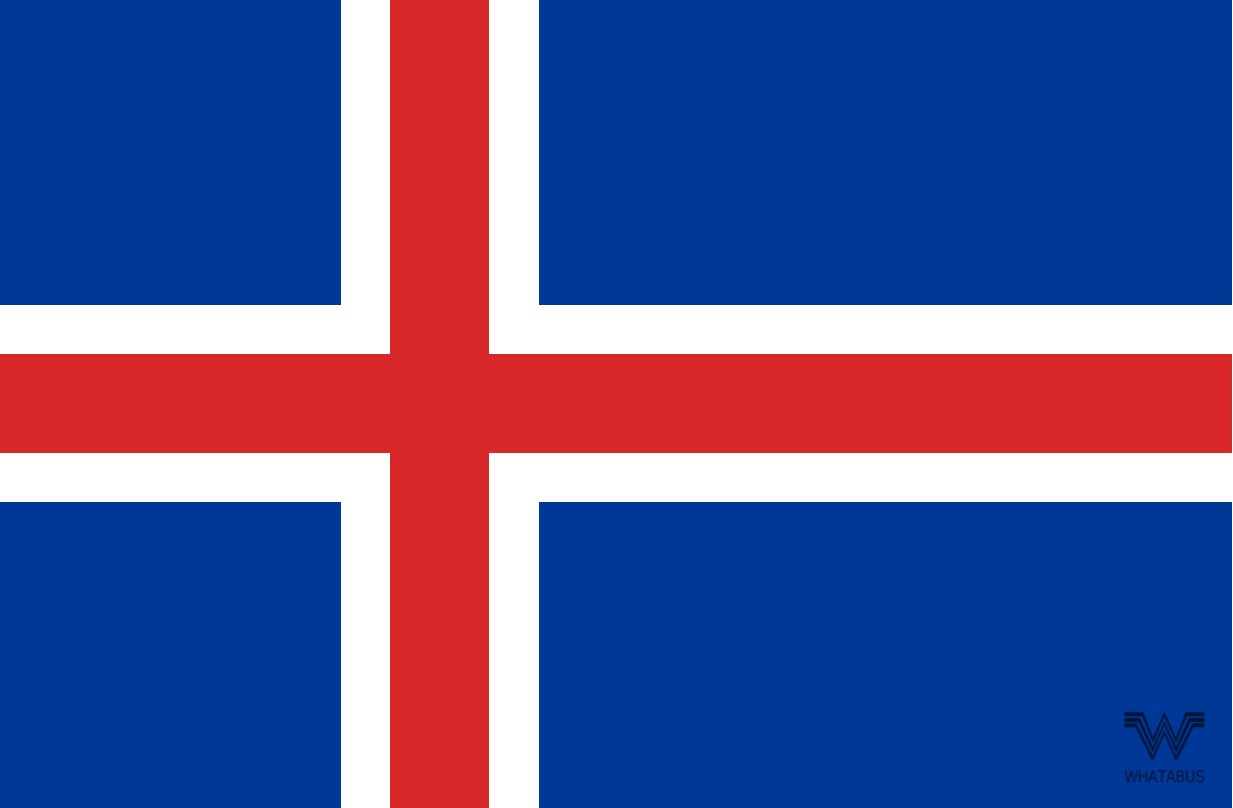 WHATABUS Island Flagge Aufkleber - Länderflagge als Sticker 8,5 x 5,5 cm von WHATABUS