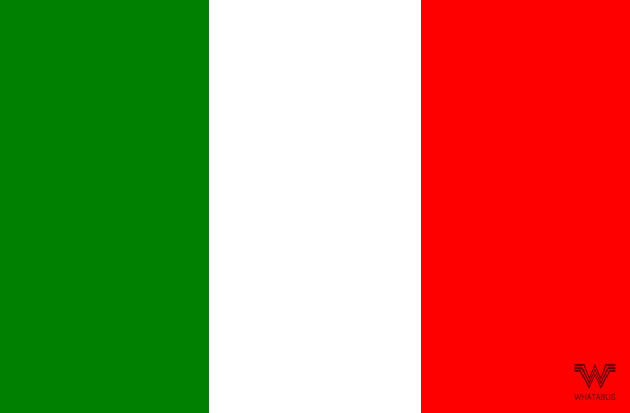 WHATABUS Italien Flagge Aufkleber - Länderflagge als Sticker 8,5 x 5,5 cm von WHATABUS