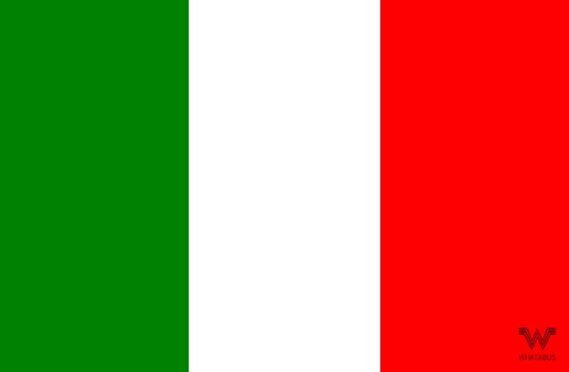 WHATABUS Italien Flagge Aufkleber - Länderflagge als Sticker 8,5 x 5,5 cm von WHATABUS