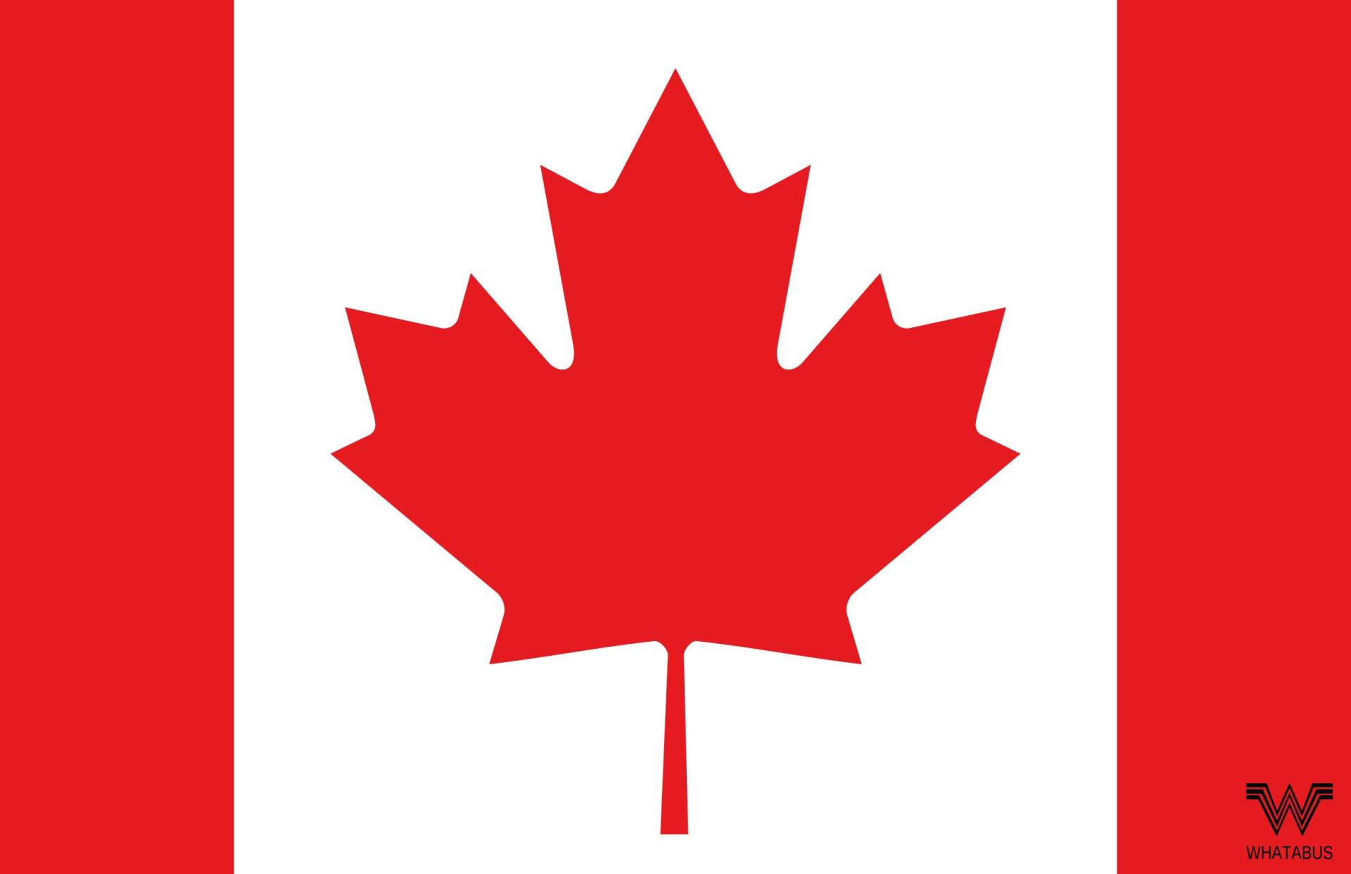 WHATABUS Kanada Flagge Aufkleber - Länderflagge als Sticker 8,5 x 5,5 cm von WHATABUS