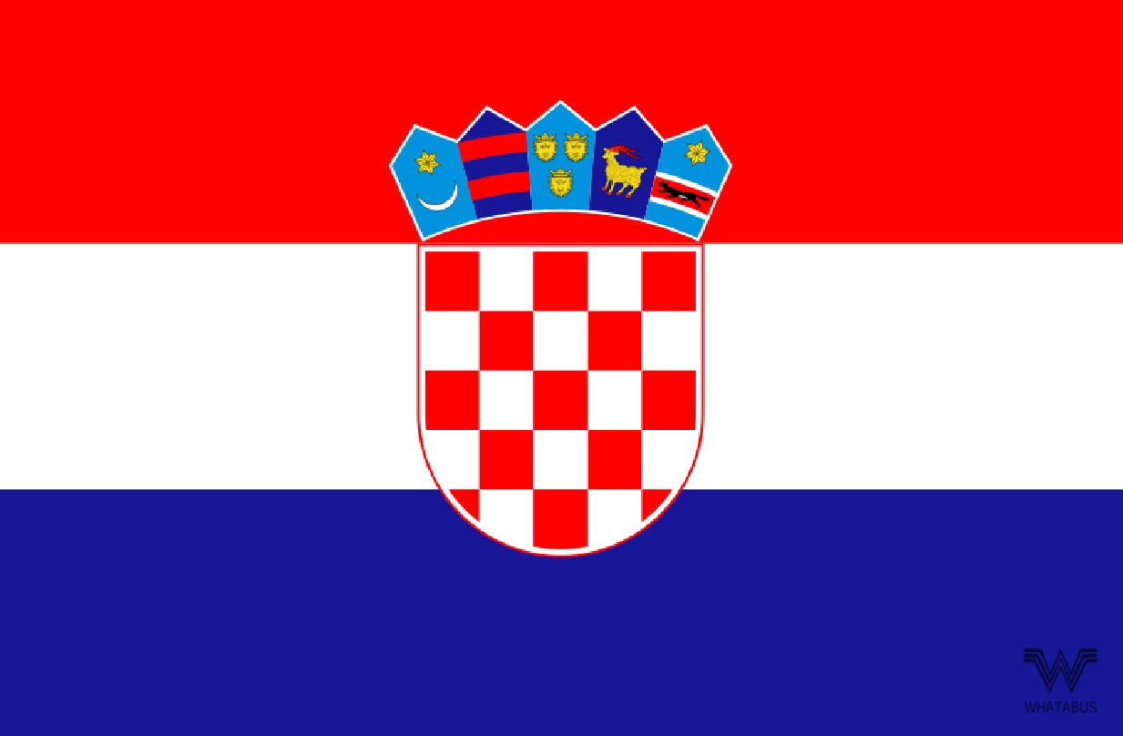 WHATABUS Kroatien Flagge Aufkleber - Länderflagge als Sticker 8,5 x 5,5 cm von WHATABUS