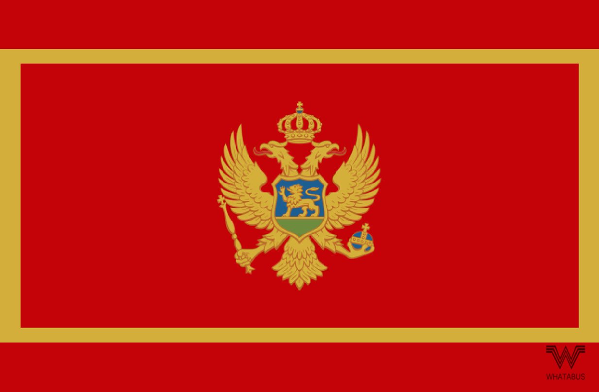 WHATABUS Montenegro Flagge Aufkleber - Länderflagge als Sticker 8,5 x 5,5 cm von WHATABUS