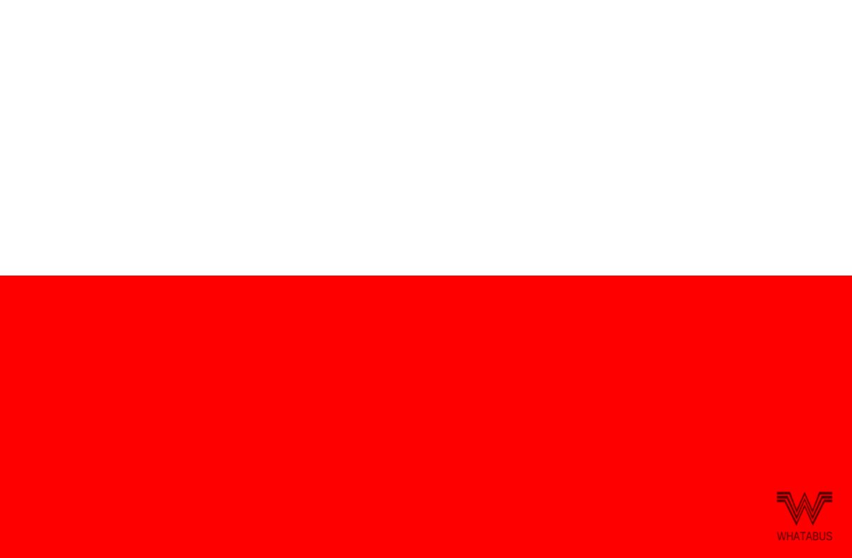 WHATABUS Polen Flagge Aufkleber - Länderflagge als Sticker 8,5 x 5,5 cm von WHATABUS
