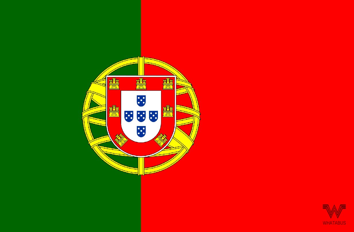 WHATABUS Portugal Flagge Aufkleber - Länderflagge als Sticker 8,5 x 5,5 cm von WHATABUS