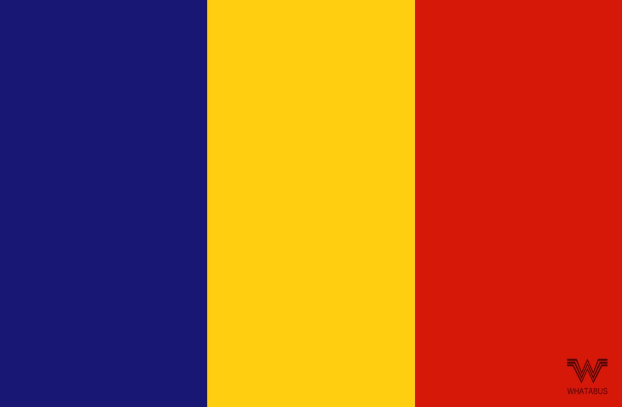 WHATABUS Rumänien Flagge Aufkleber - Länderflagge als Sticker 8,5 x 5,5 cm von WHATABUS