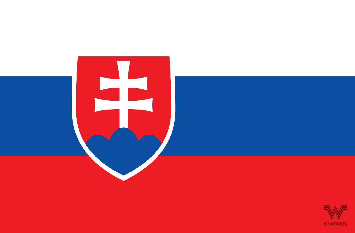 WHATABUS Slowakei Flagge Aufkleber - Länderflagge als Sticker 8,5 x 5,5 cm von WHATABUS
