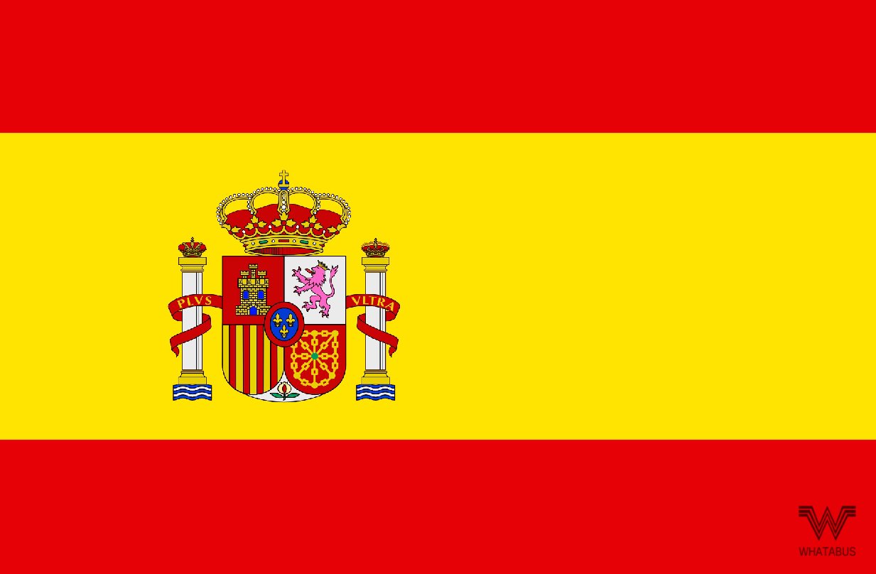 WHATABUS Spanien Aufkleber Flagge - Länderflagge als Sticker 8,5 x 5,5 cm von WHATABUS