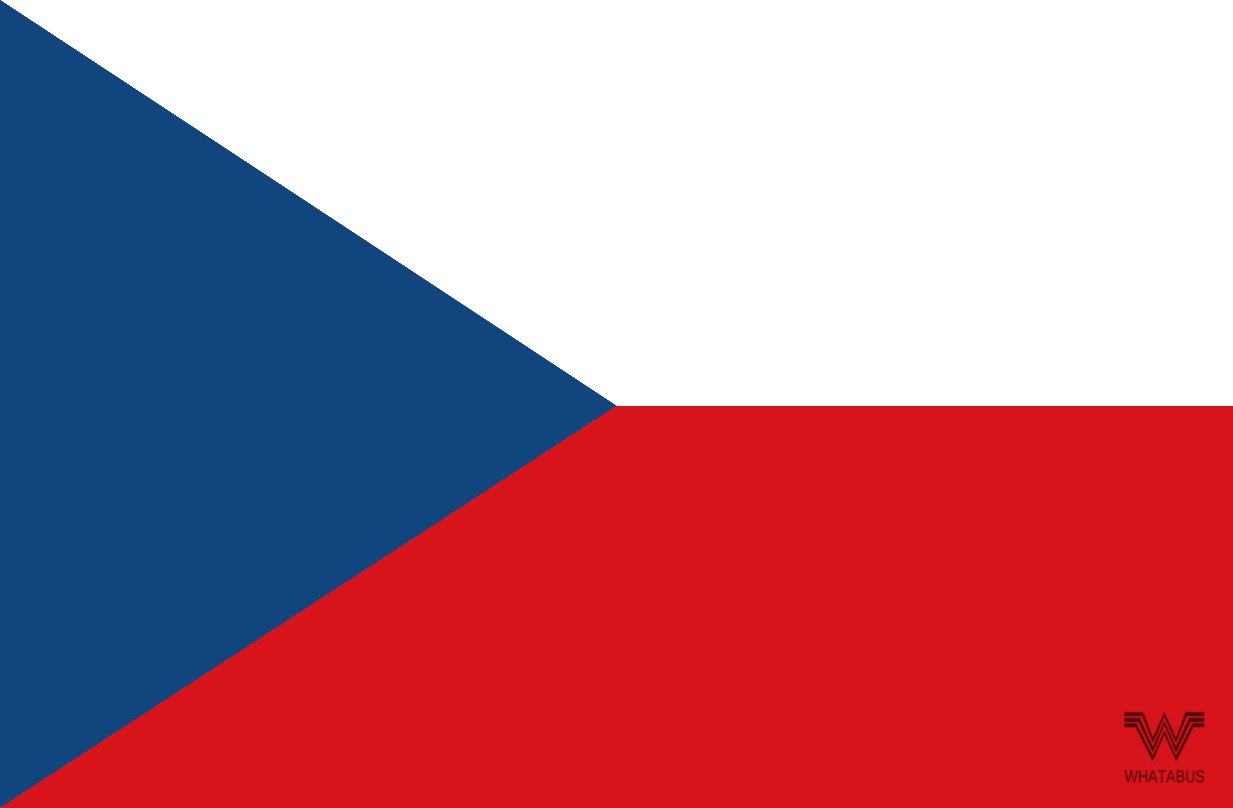 WHATABUS Tschechien Flagge Aufkleber - Länderflagge als Sticker 8,5 x 5,5 cm von WHATABUS