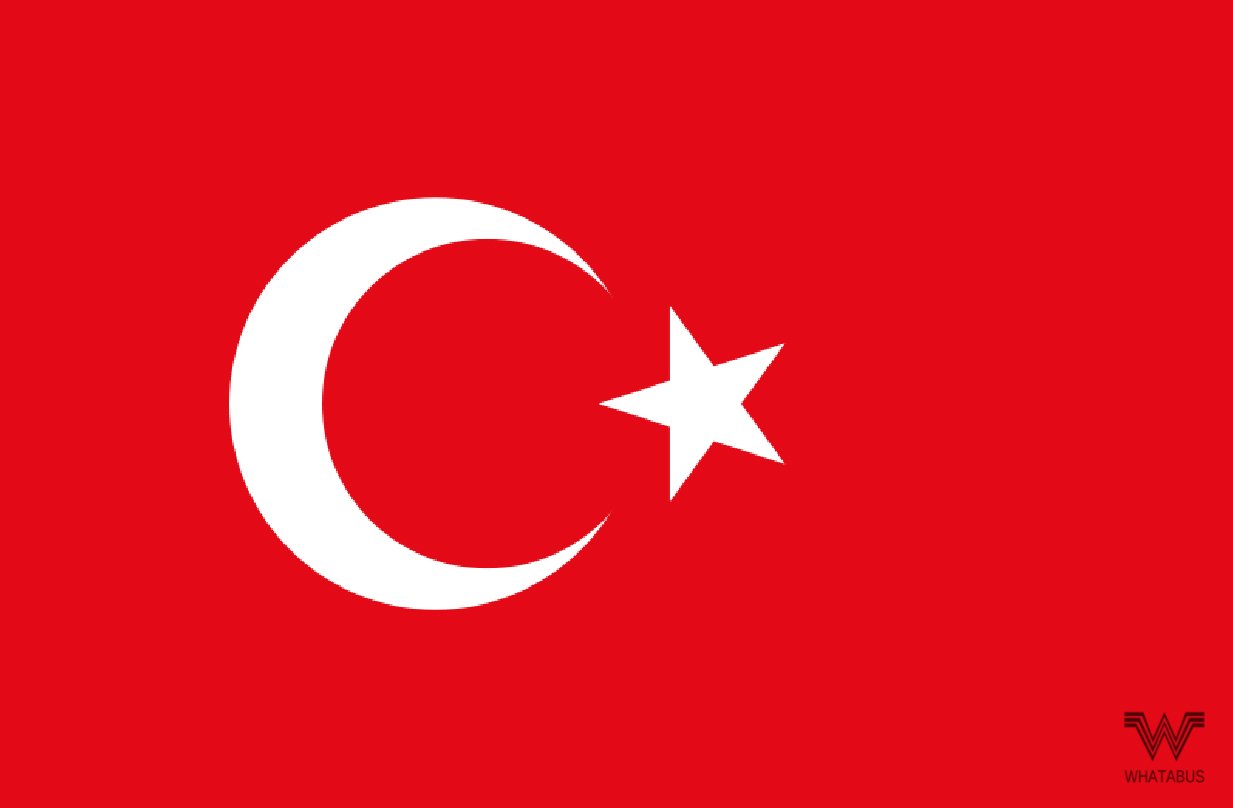WHATABUS Türkei Flagge Aufkleber - Länderflagge als Sticker 8,5 x 5,5 cm von WHATABUS