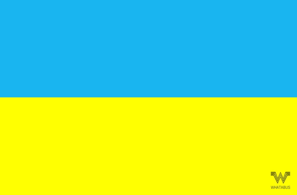 WHATABUS Ukraine Flagge Aufkleber - Länderflagge als Sticker 8,5 x 5,5 cm von WHATABUS