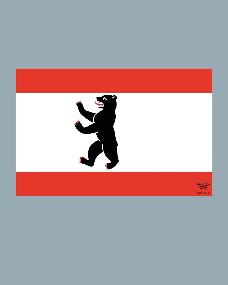WHATABUS Berlin Flagge Aufkleber - Länderflagge als Sticker 8,5 x 5,5 cm WF218 von WHATABUS