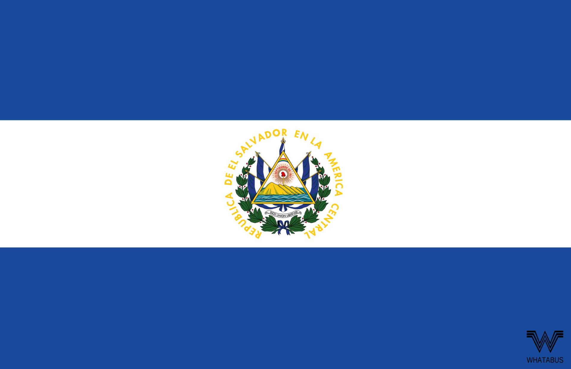 WHATABUS EL Salvador Flagge Aufkleber - Länderflagge als Sticker 8,5 x 5,5 cm von WHATABUS