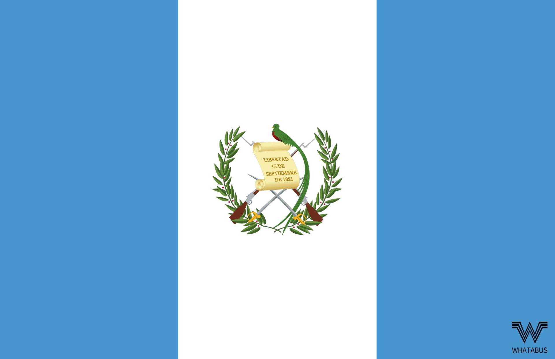 WHATABUS Guatemala Flagge Aufkleber - Länderflagge als Sticker 8,5 x 5,5 cm von WHATABUS