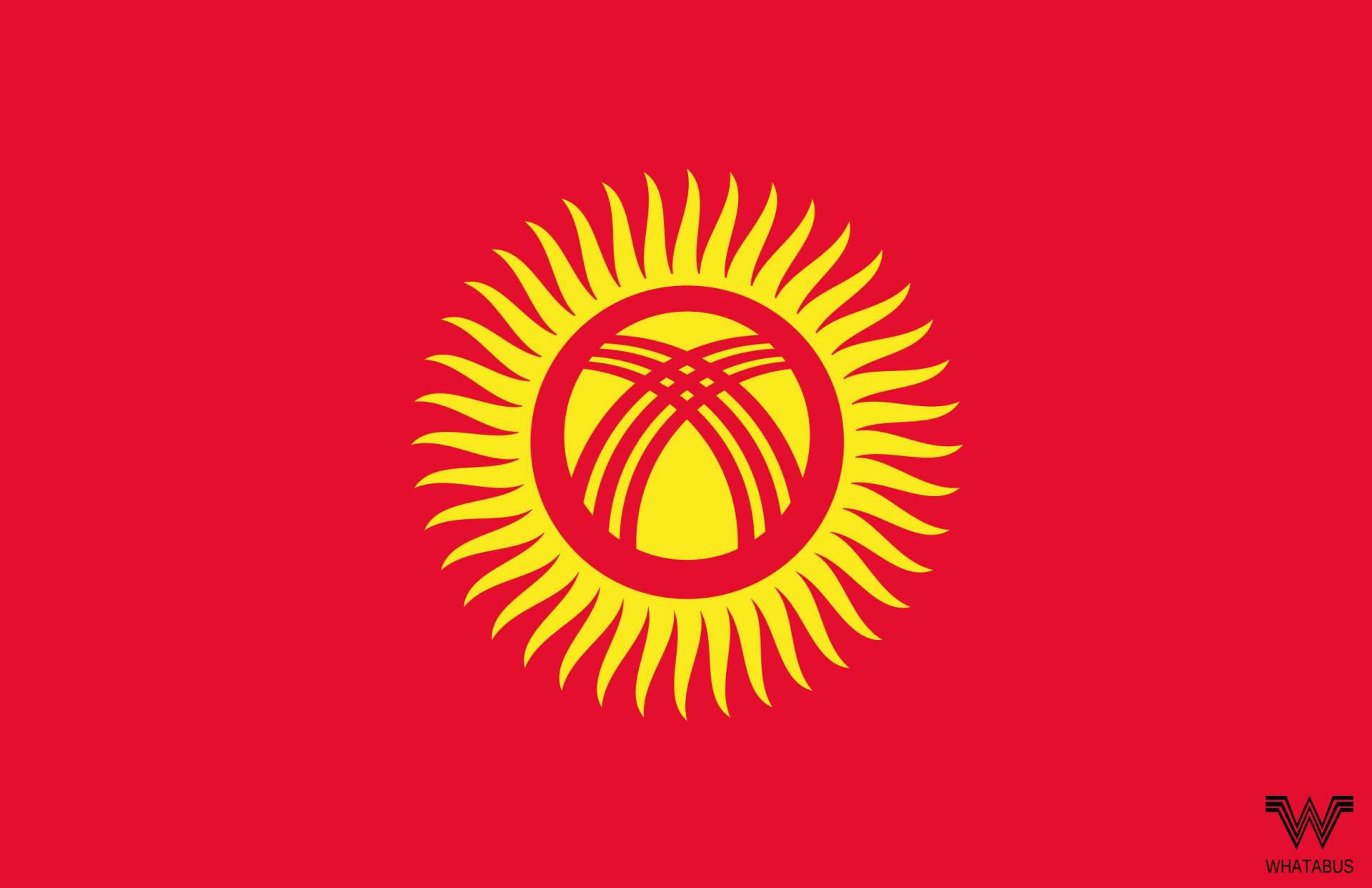 WHATABUS Kirgisistan Flagge Aufkleber - Länderflagge als Sticker 8,5 x 5,5 cm von WHATABUS