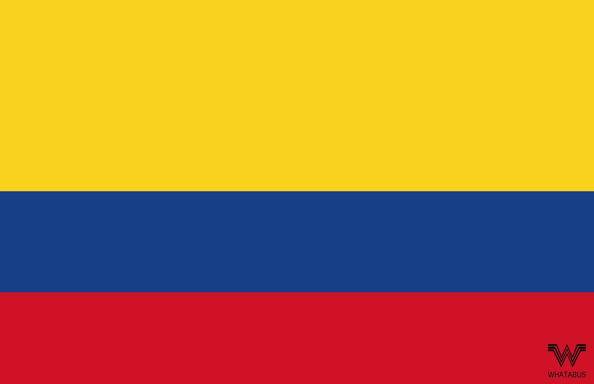 WHATABUS Kolumbien Flagge Aufkleber - Länderflagge als Sticker 8,5 x 5,5 cm von WHATABUS