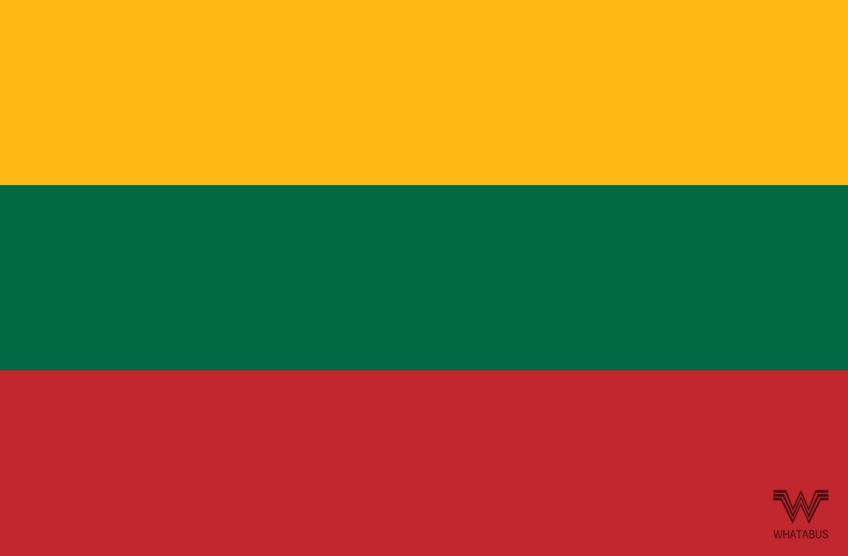 WHATABUS Litauen Flagge Aufkleber - Länderflagge als Sticker 8,5 x 5,5 cm von WHATABUS