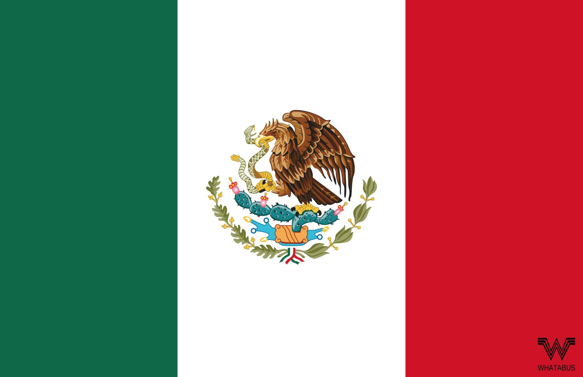 WHATABUS Mexiko Flagge Aufkleber - Länderflagge als Sticker 8,5 x 5,5 cm von WHATABUS