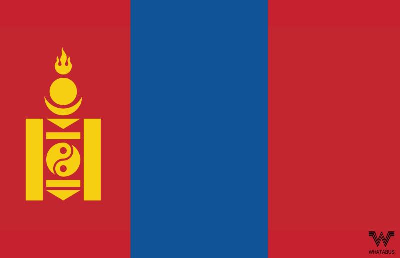 WHATABUS Mongolei Flagge Aufkleber - Länderflagge als Sticker 8,5 x 5,5 cm von WHATABUS