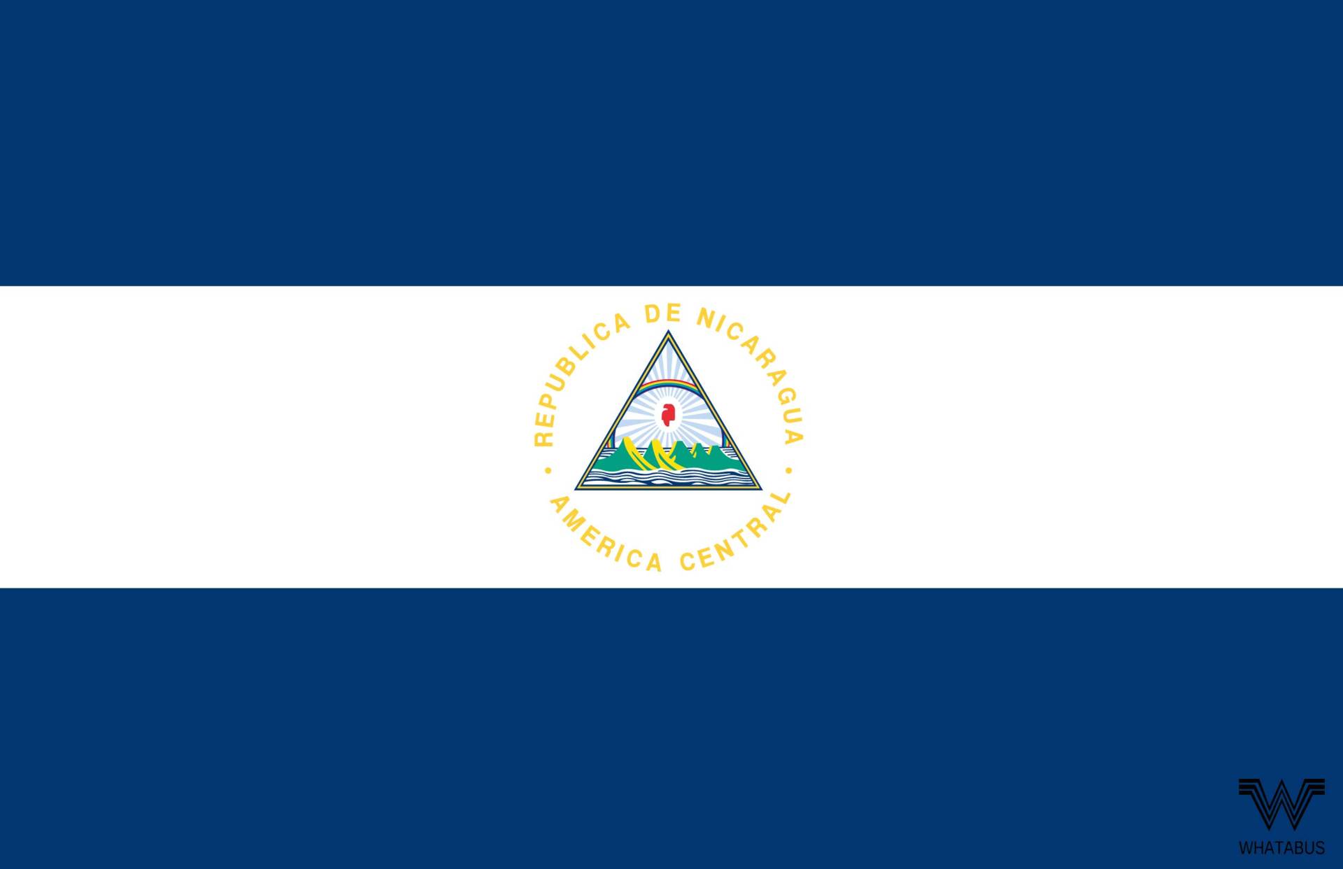 WHATABUS Nicaragua Flagge Aufkleber - Länderflagge als Sticker 8,5 x 5,5 cm von WHATABUS