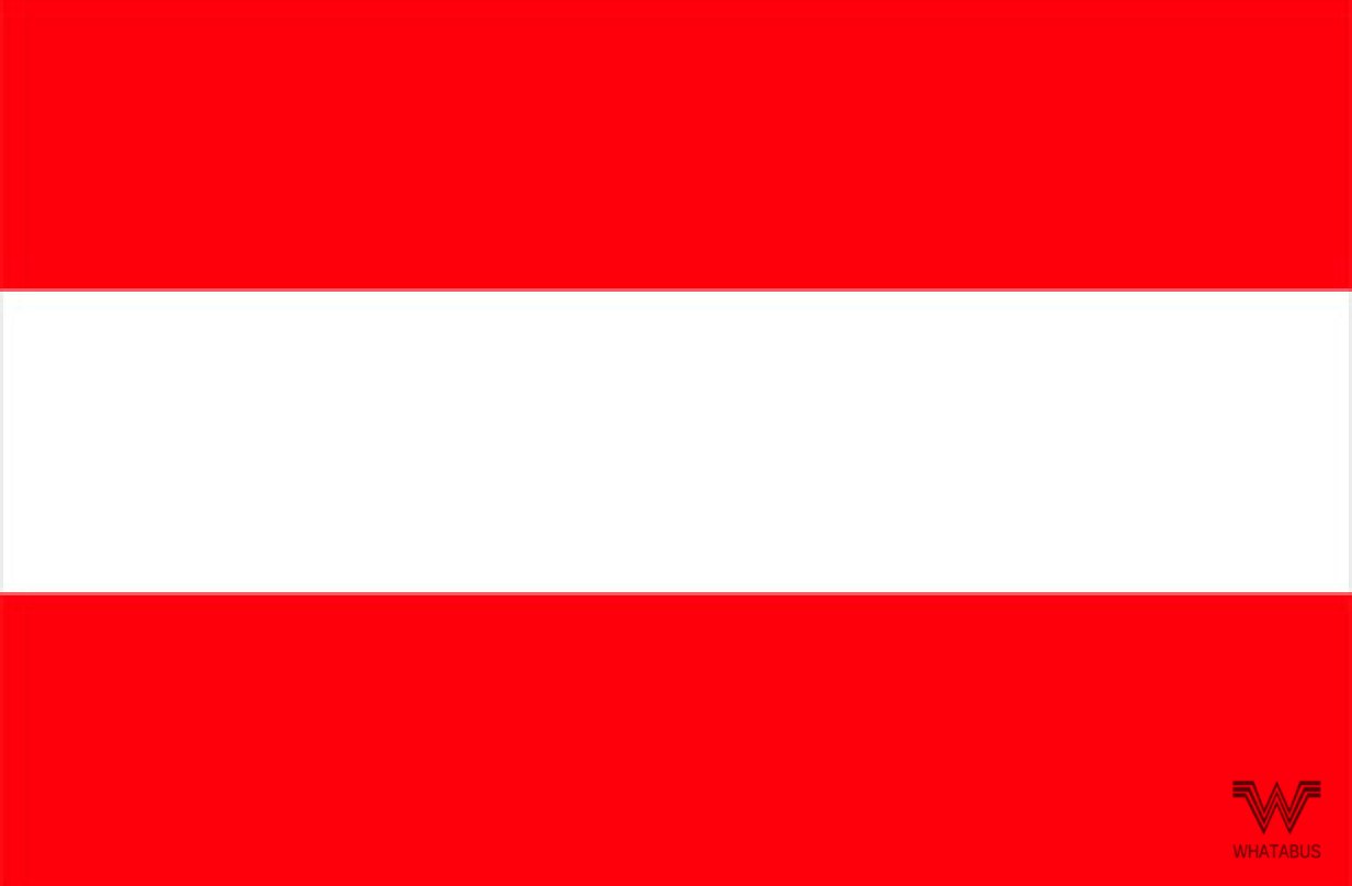 WHATABUS Österreich Flagge Aufkleber - Länderflagge als Sticker 8,5 x 5,5 cm von WHATABUS