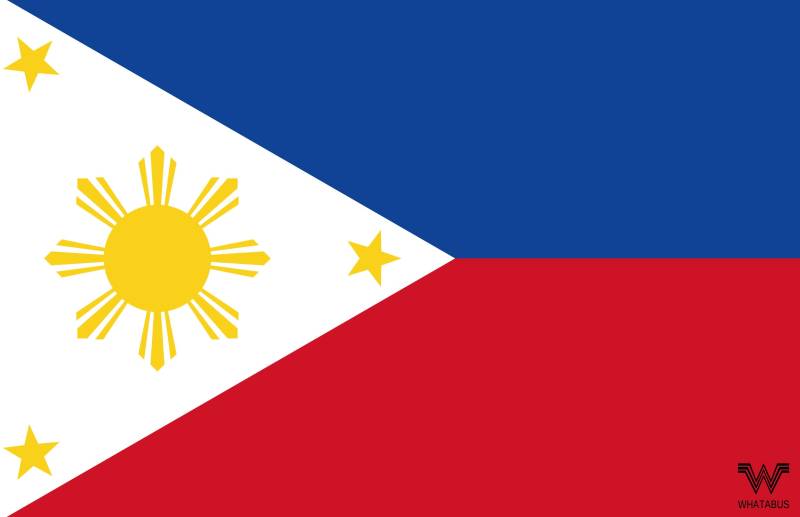 WHATABUS Philippinen Flagge Aufkleber - Länderflagge als Sticker 8,5 x 5,5 cm von WHATABUS