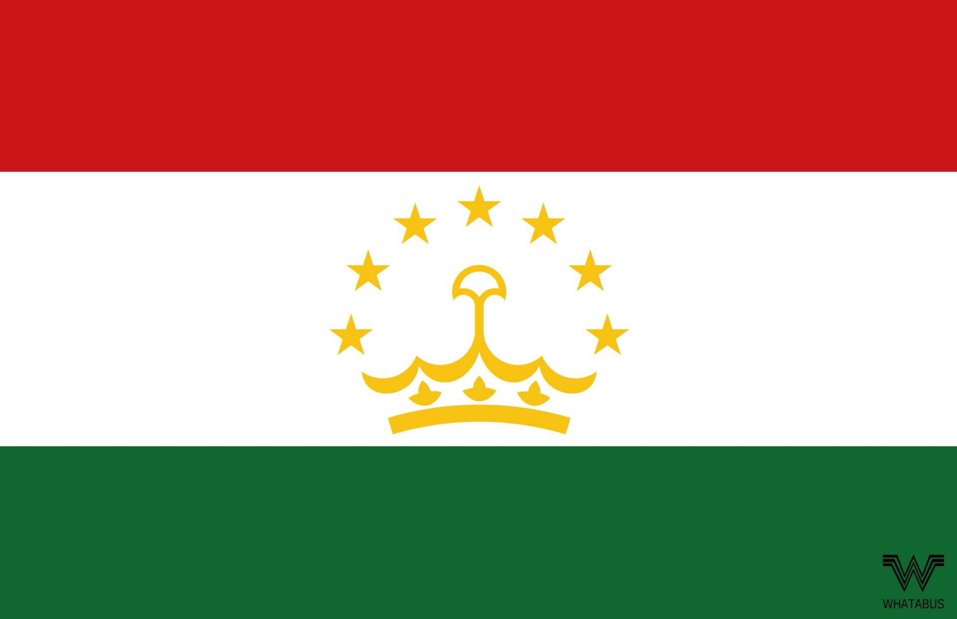 WHATABUS Tadschikistan Flagge Aufkleber - Länderflagge als Sticker 8,5 x 5,5 cm von WHATABUS
