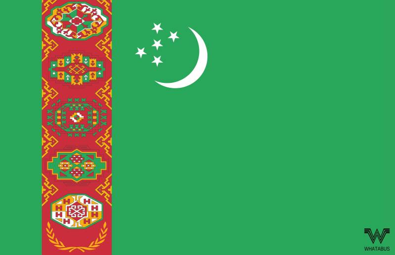 WHATABUS Turkmenistan Flagge Aufkleber - Länderflagge als Sticker 8,5 x 5,5 cm von WHATABUS