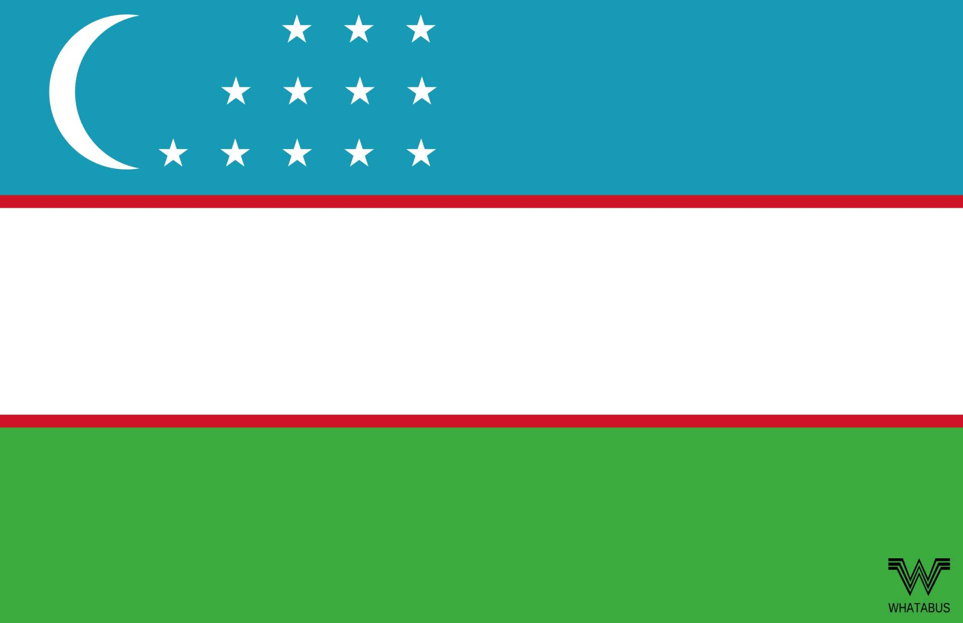 WHATABUS Usbekistan Flagge Aufkleber - Länderflagge als Sticker 8,5 x 5,5 cm von WHATABUS