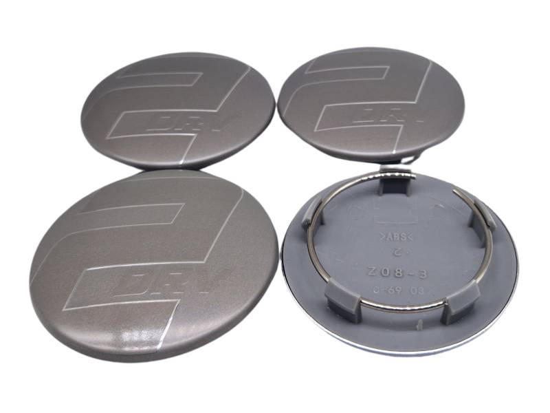 4X 2DRV Wheelworld Nabendeckel 69mm / 57mm Felgendeckel Nabenkappe Grau z08-3 von IUSOT