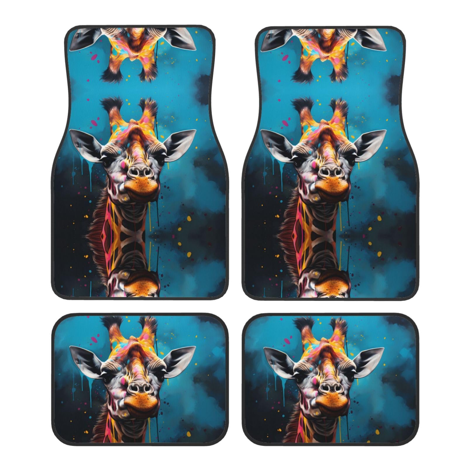 Einzigartige Giraffe Automatten 4-teiliges Set, Universal Vorne und Hinten Fußmatten, Innendekoration Zubehör, Auto Antirutschmatten Einzigartige Giraffe Automatten 4-teiliges Set, Universal Vorne und Hinten Fußmatten, Innendekoration Zubehör, Auto Antirutschmatten von WHJYCC