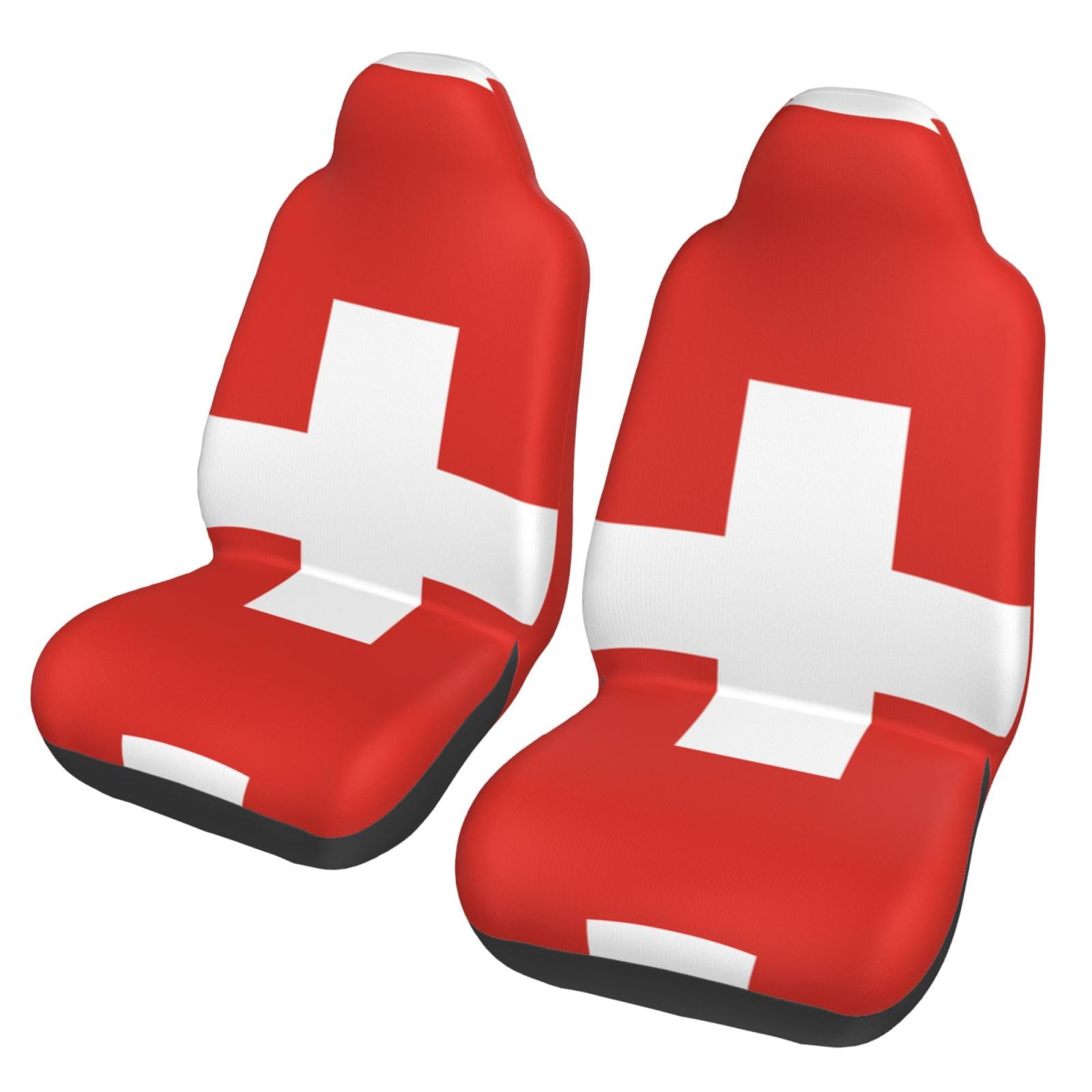 WHJYCC Autositzbezüge mit Schweizer Flagge, bunt bedruckt, modisch, Vordersitzbezüge, 2-teiliges Set, geeignet für Autos, SUVs, Limousinen, LKWs WHJYCC Autositzbezüge mit Schweizer Flagge, bunt bedruckt, modisch, Vordersitzbezüge, 2-teiliges Set, geeignet für Autos, SUVs, Limousinen, LKWs von WHJYCC