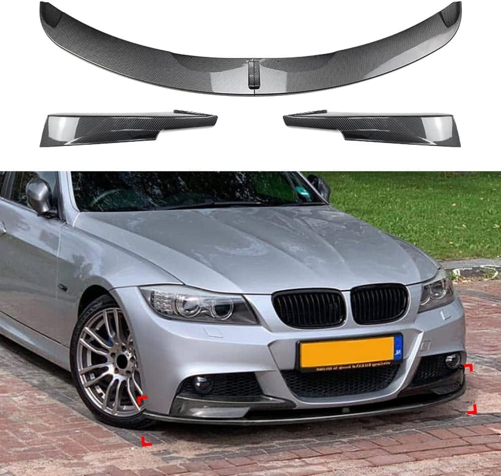 Auto Frontlippe Frontspoiler für BMW 3 Series E90 E91 LCI M Sport 2009-2012,Frontstoßstangen Lippenkörper Autoteile Autoantikollisionsschutz von WHMH