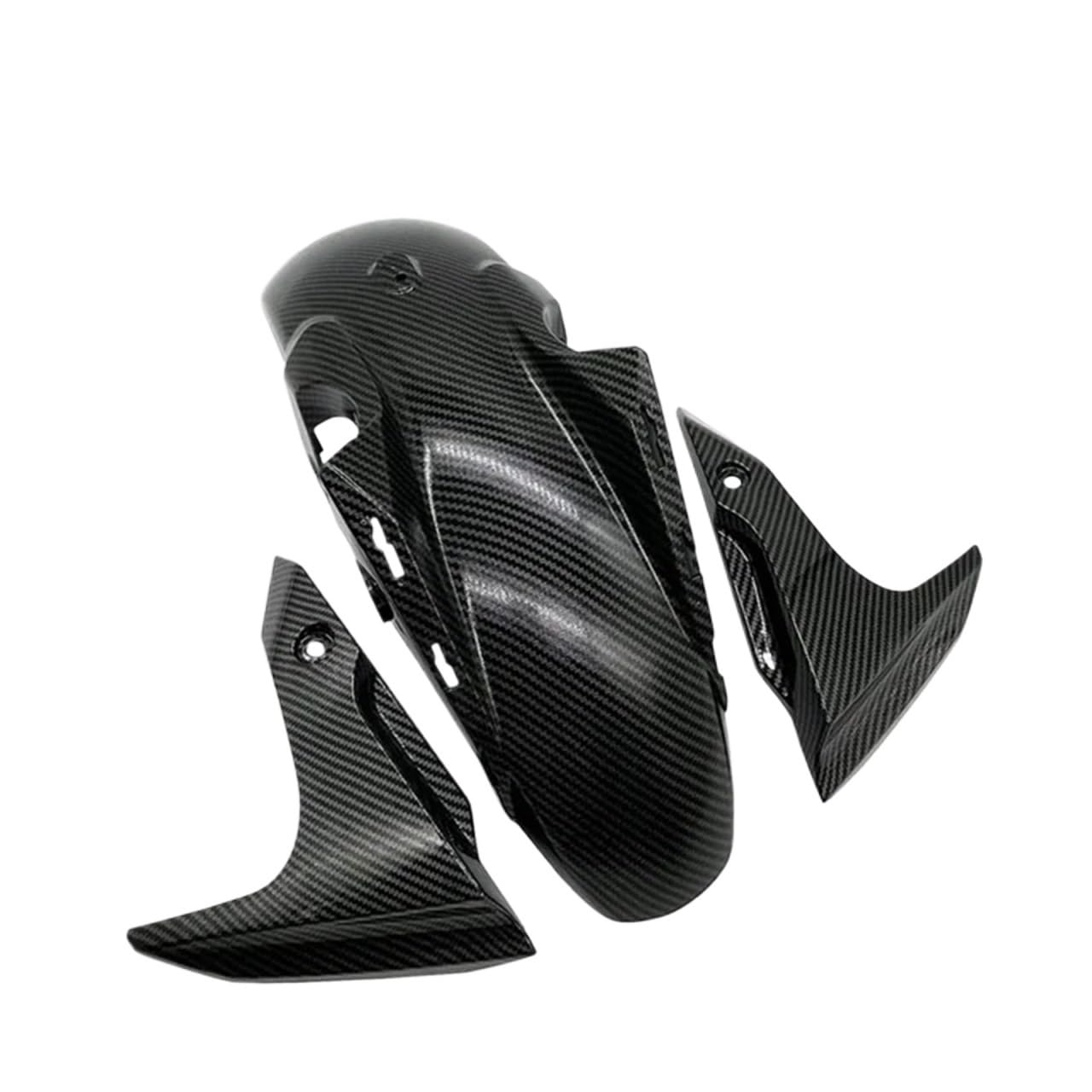 MT07 FZ07 Motorradzubehör Vorderreifenabdeckung Verkleidung Vorderer Kotflügel Spritzschutz Passend for MT-07 FZ-07 2012-2017(Carbon Look-1 Set) von WHSDCZ