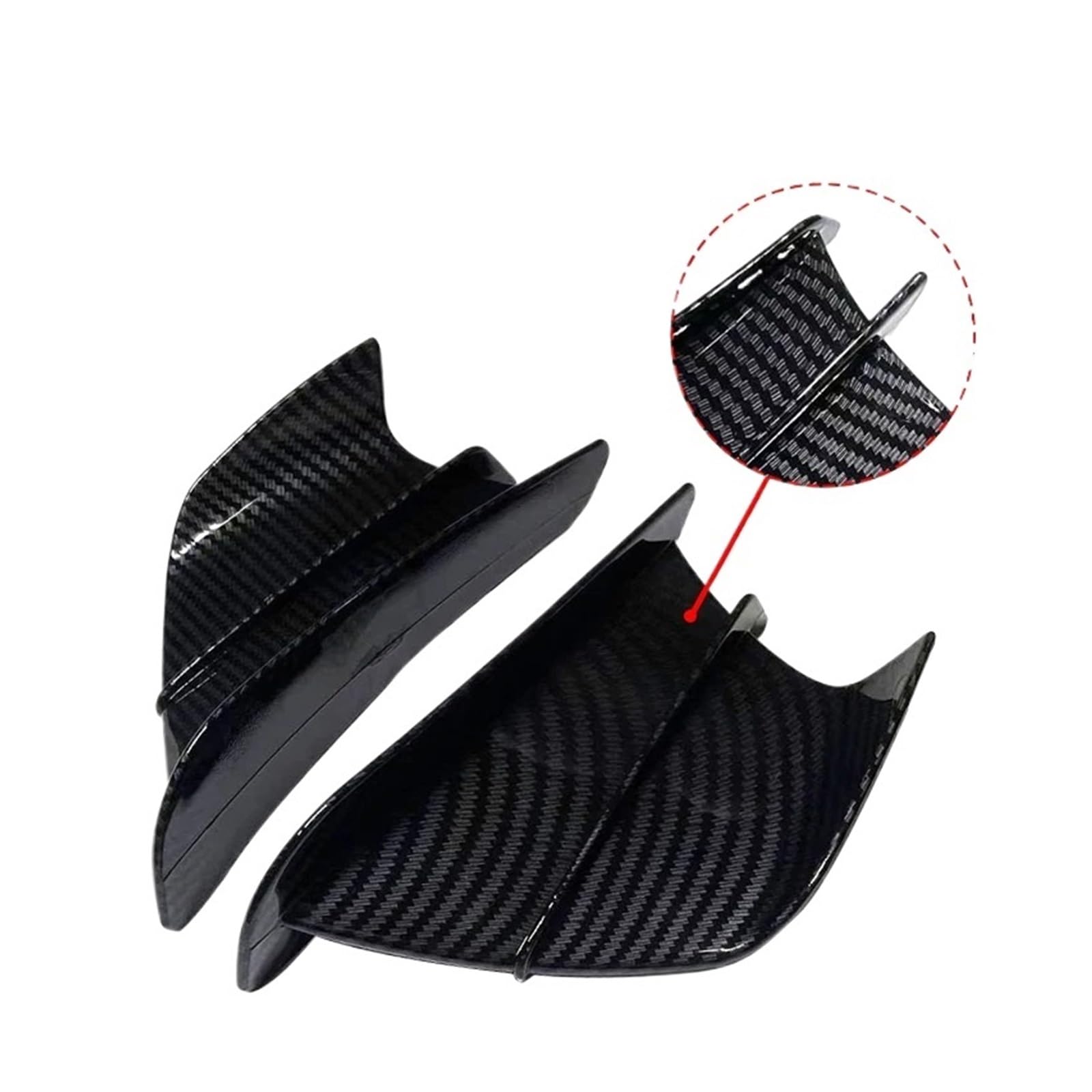 Passend for CB650R CB1000R CB1000 CBR600RR CBR900RR CBR1100 Motorrad Winglet Aerodynamischer Flügelsatz Spoiler CB 650R CBR 600RR(Gloss Carbon Fiber) von WHSDCZ