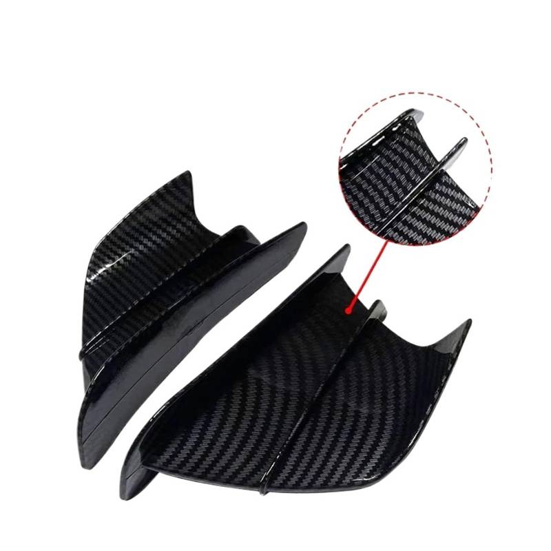 Passend for CB650R CB1000R CB1000 CBR600RR CBR900RR CBR1100 Motorrad Winglet Aerodynamischer Flügelsatz Spoiler CB 650R CBR 600RR(Gloss Carbon Fiber) von WHSDCZ