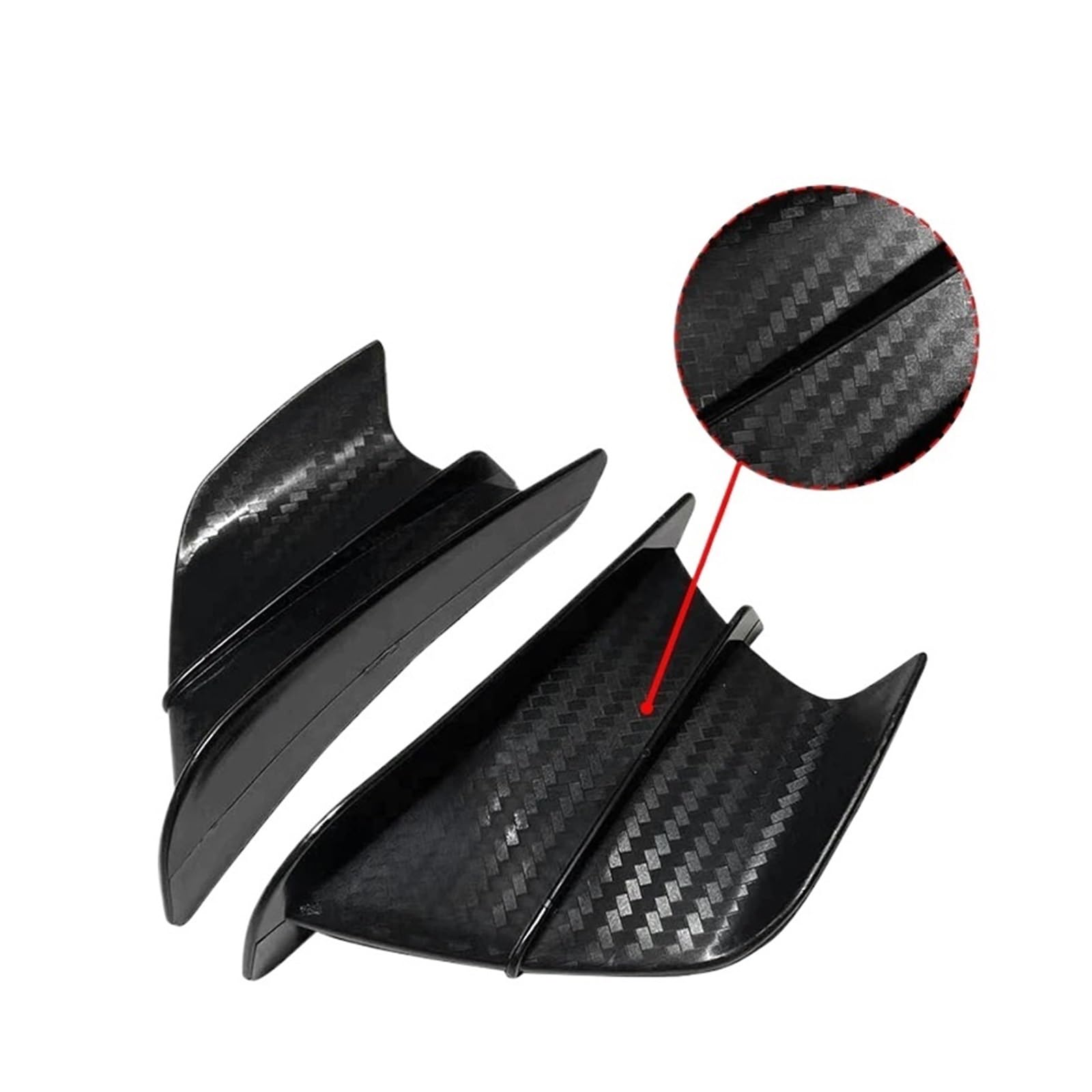 Passend for CB650R CB1000R CB1000 CBR600RR CBR900RR CBR1100 Motorrad Winglet Aerodynamischer Flügelsatz Spoiler CB 650R CBR 600RR(Matte Carbon Fiber) von WHSDCZ