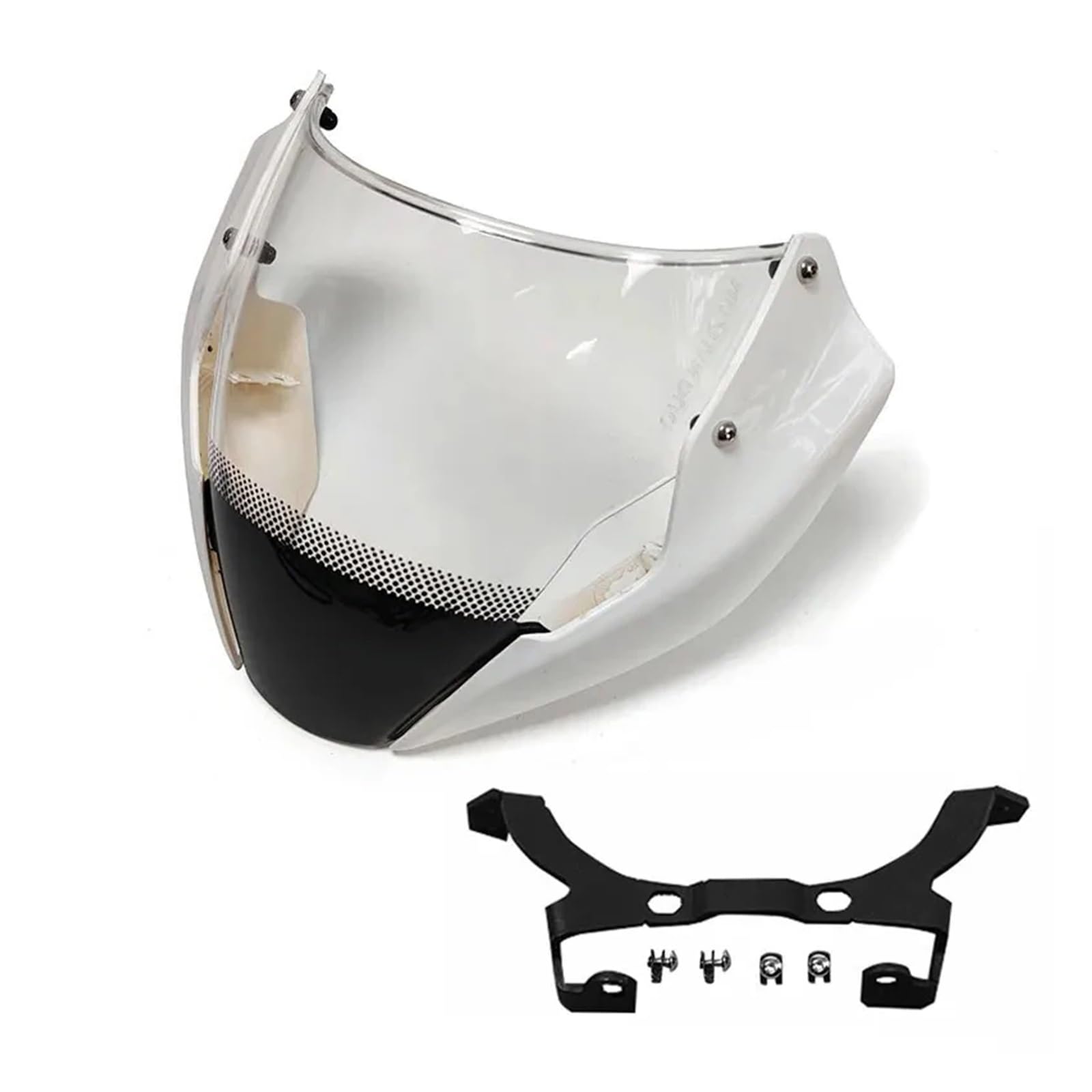 Windschutzscheibe for Monster 797 821 1200S 2014 2015 2016 Naked Bike Windschutzscheiben-Deflektor mit Halterungsbefestigungsschrauben(White) von WHSDCZ