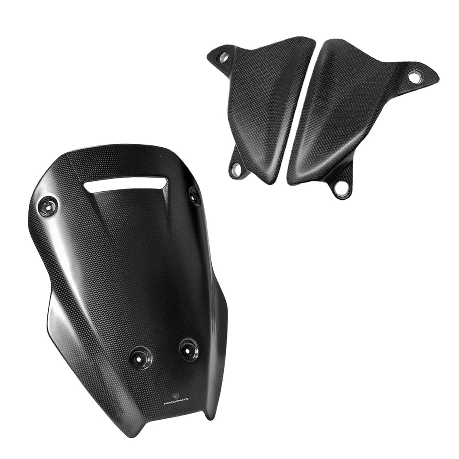 for Multistrada V4 2021 2022 2023 Vollcarbon-Karosserie- und Rahmenabdeckungen Verkleidungssatz Motorradzubehör(Front Windshield) von WHSDCZ